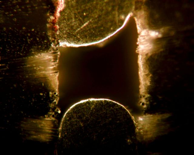 Fiber protusion , sujeira de furação